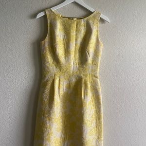 TAHARI yellow Midi Dress